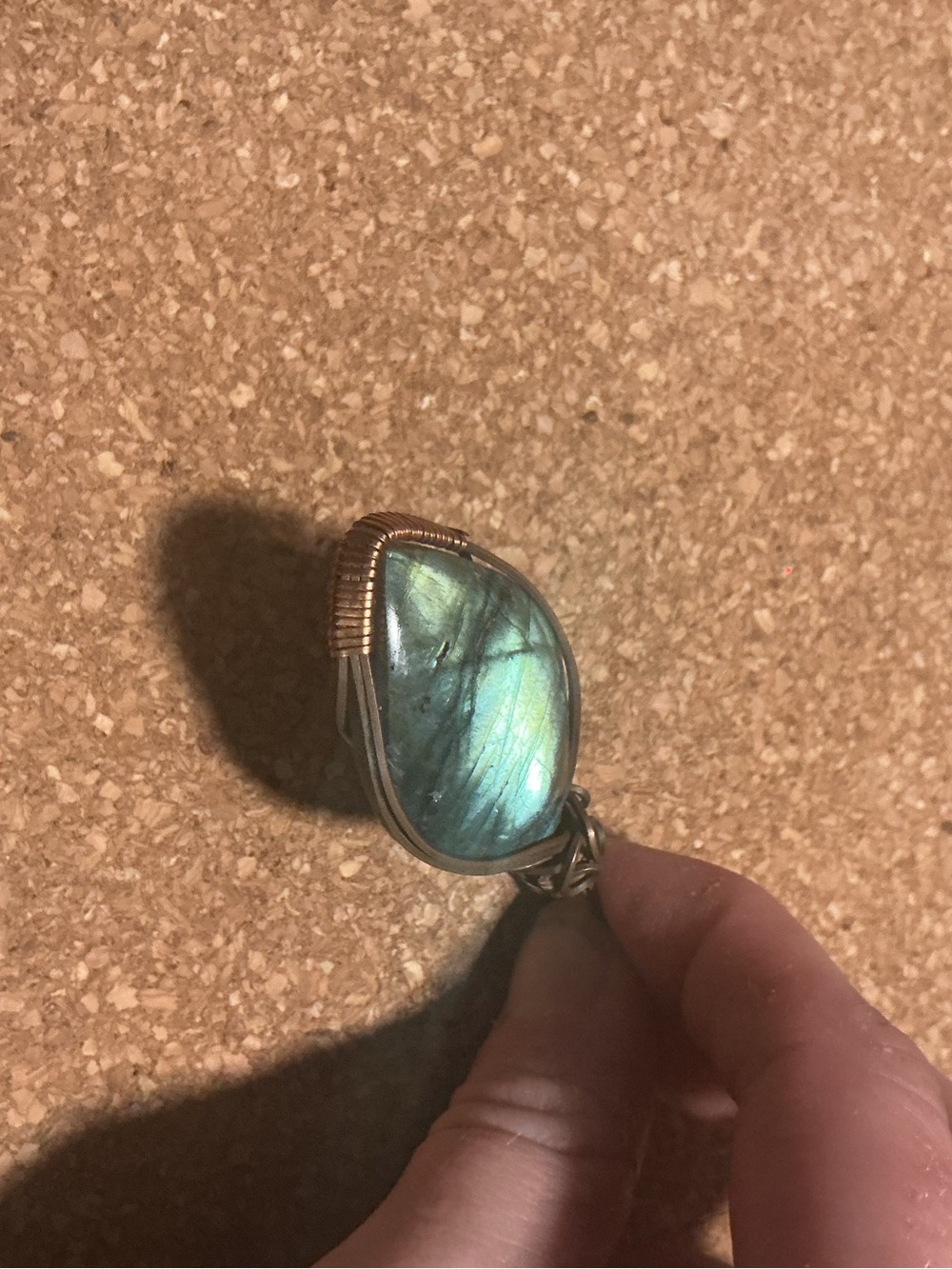 Dark Teal Marquise Glass Pendant Necklace - Women Jewelry